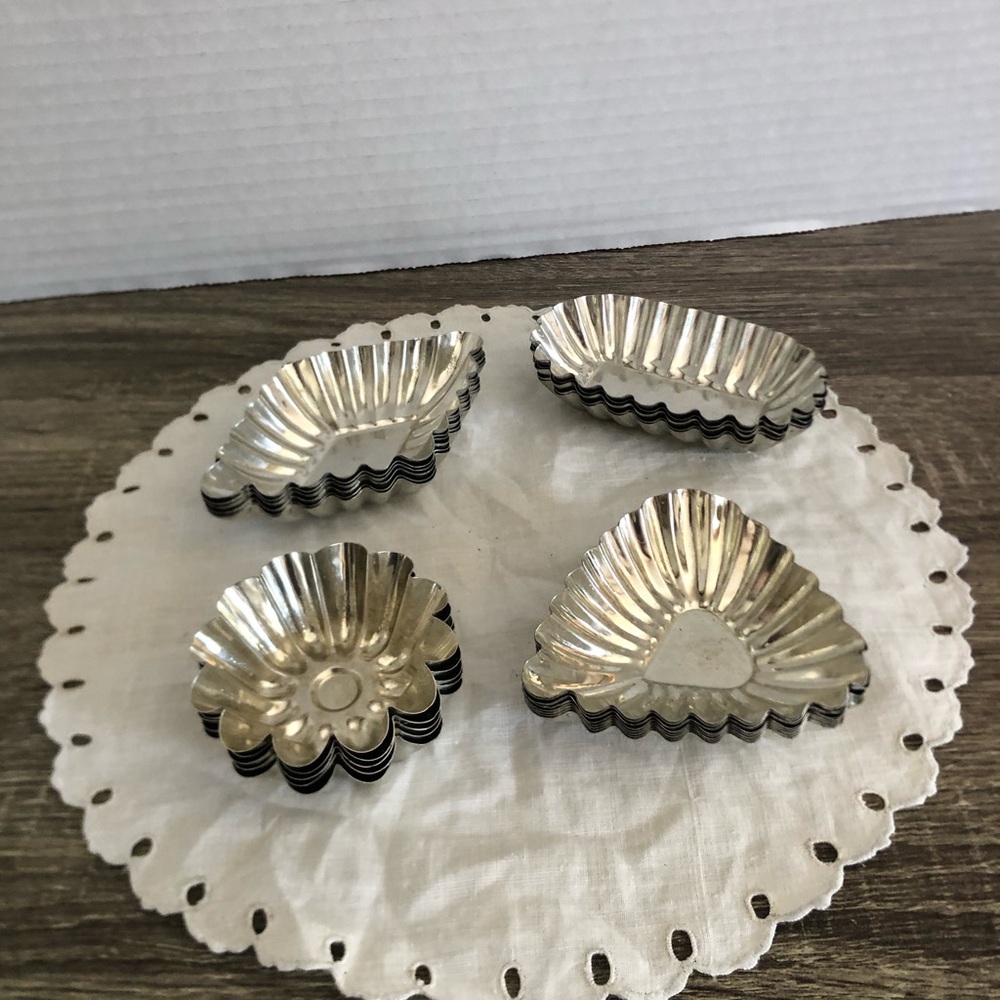 Vtg Silvertone Fluted Tartlet Molds